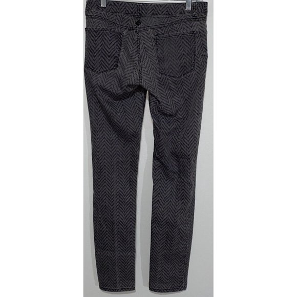 Prana Size 2 Women's Gray Dark Purple Herringbone Pattern Casual Pants 28 x 32 - Picture 4 of 6